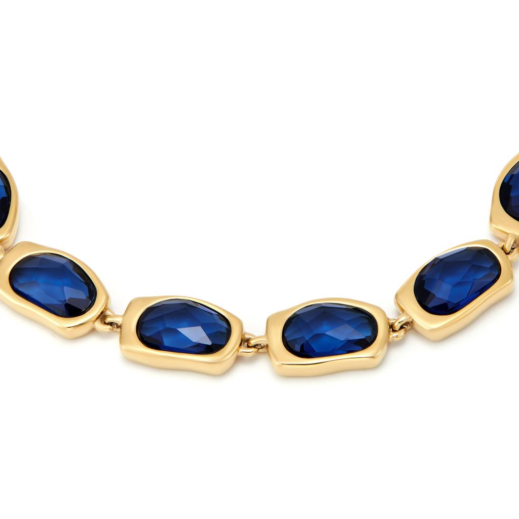Skagen SOFIE SEA GLASS Stainless Steel Link SKJ1888710 Women's Gold-Tone Bracelet,