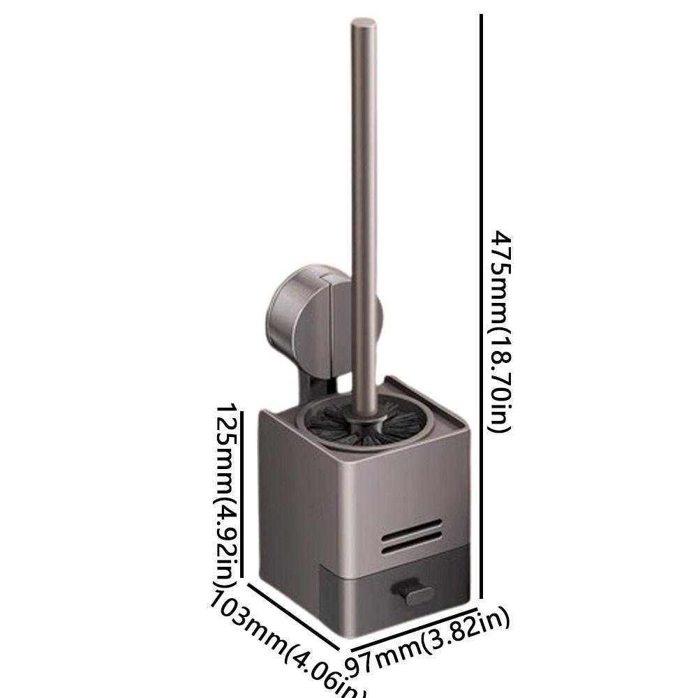 with Container Toilet Brush Storage Rack Aluminum Wall Mounted Toilet Brush Home Cleaning