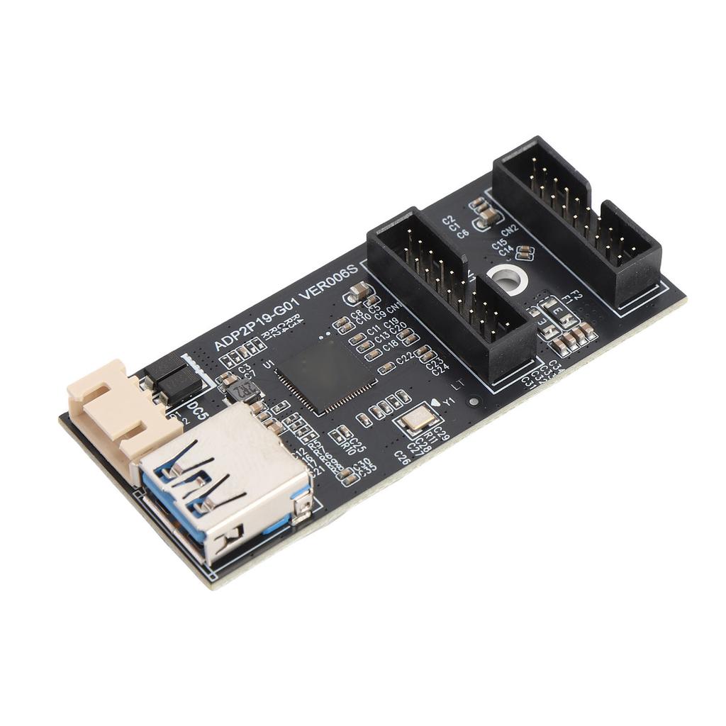 USB 3.2 GEN1 19Pin To Dual 19Pin Expansion Card 19pin To Dual 19 Pin Front Panel Header Splitter Adapter