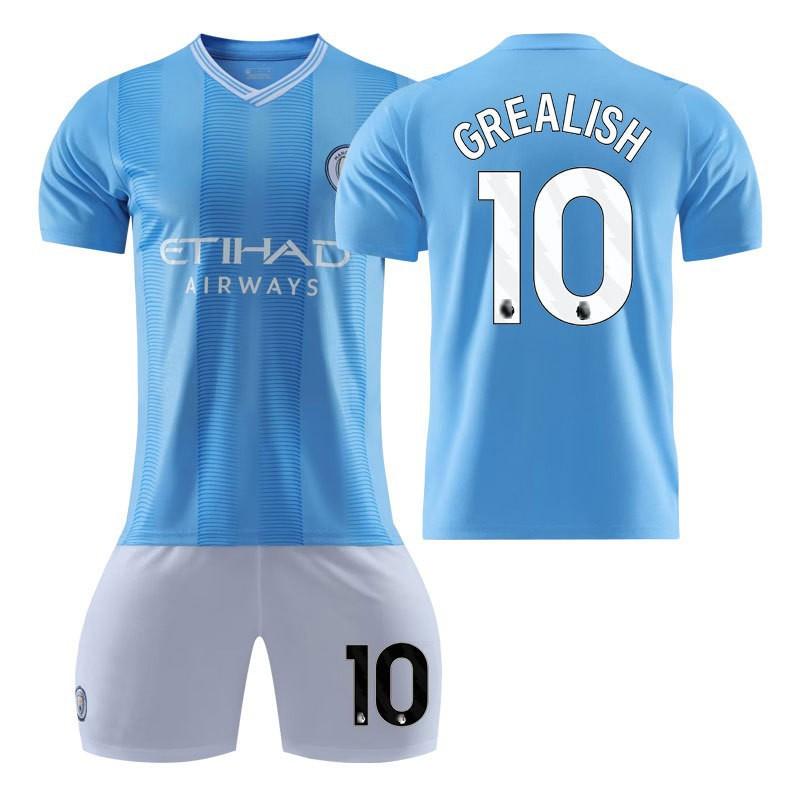 2324 Manchester City Home Football Uniform Harland Set Children's Adult Student Uniforms Men's Women's Jerseys Fans