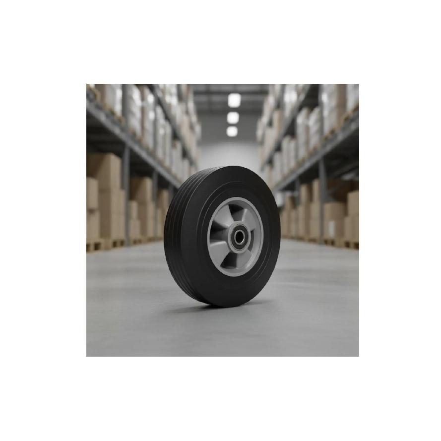 Puncture-Resistant Trolley Wheel Shock Absorbing Firm Rubber Wheel Professional-Grade Hardware Effortless Rolling for Workshop