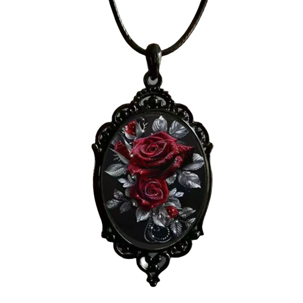 Sonne Mond Stil Gotische Glas Anhänger Halskette Vintage Charme Halskette Schmuck Zubehör