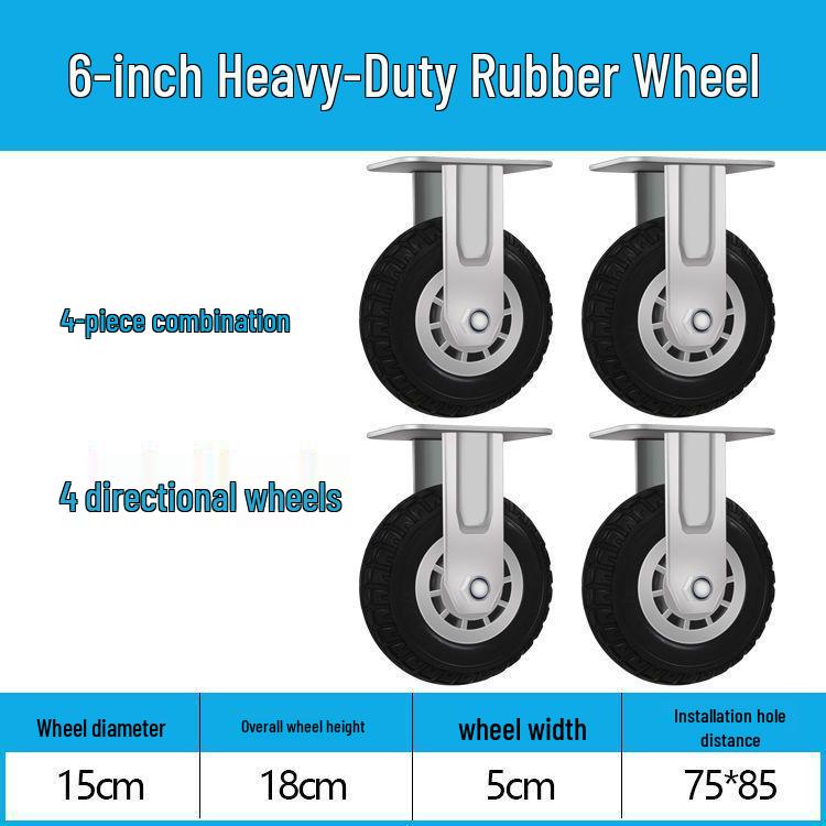 Těžká tichá otočná kolečka (2-8 palců) pro vozíky a malé ruční vozíky