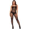 Sexy Underwear New Women's Jacquard Sexy One-piece Mesh Garment Suspenders Pantyhose Hollow Sunflower Suspenders
