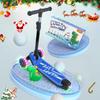 Besrey Kick Scooter for Adjustable Rear Lights Kids, 3-Wheel Type, 4-Stage Height, Turning, Brake, Light-Up