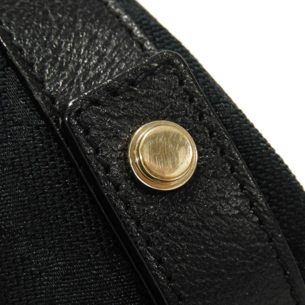 Used Abbey Tote 9539 130736 7924 Logo Double G Calfskin Shoulder Bag in GG Canvas Black Women's from Japan AUTHENTIC
