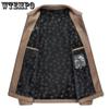 Men's Leather Jacket Middle-aged Men's Short Leather Lapel Leather Jacket High-end Padded and Thickened Jacket