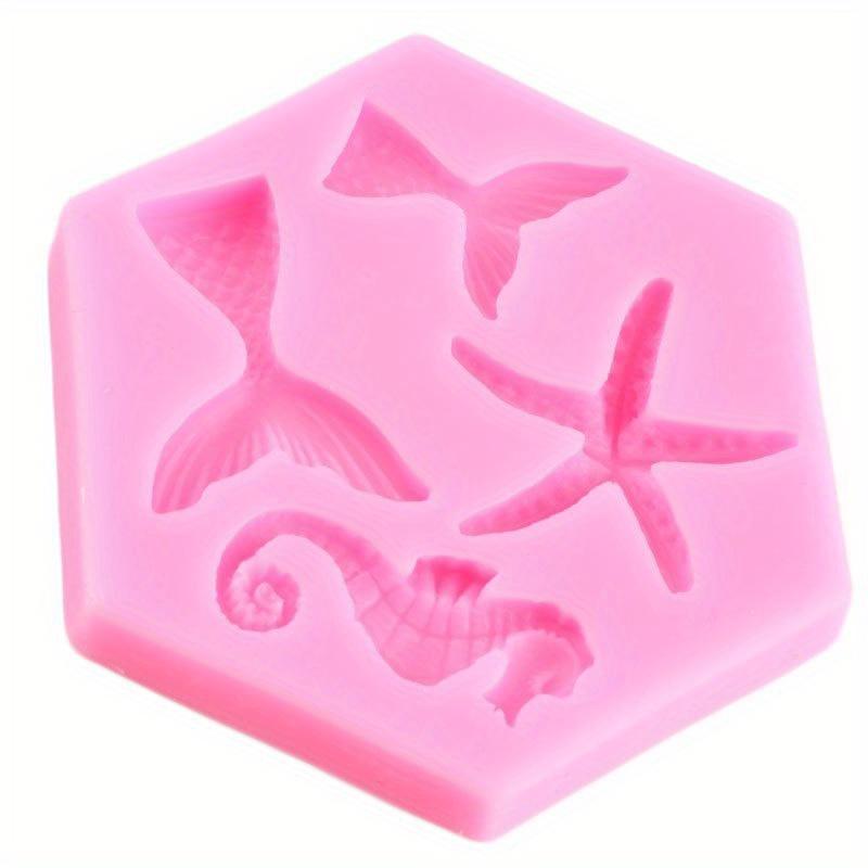 Mermaid Tail Silicone Mould Cake Decorating Tools Starfish Fondant Moulds Chocolate Gumpaste Mould Candy Resin Clay Moulds