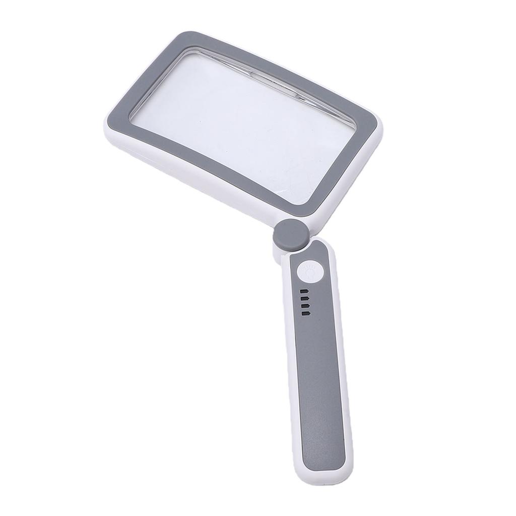 4X Leselupe Rechteckig Faltbar LED Handlupe mit Optischer Acryllinse