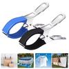 6 Pieces Durable Stainless Steel Pool Cover Clips With Blue Plastic Handles - Heavy Duty Windproof Spring Clips For Secure Above