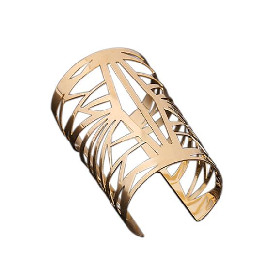 New Fashion Golden Hollow Patterned Bangle Opening Cuff Barcelet Jewelry Gift