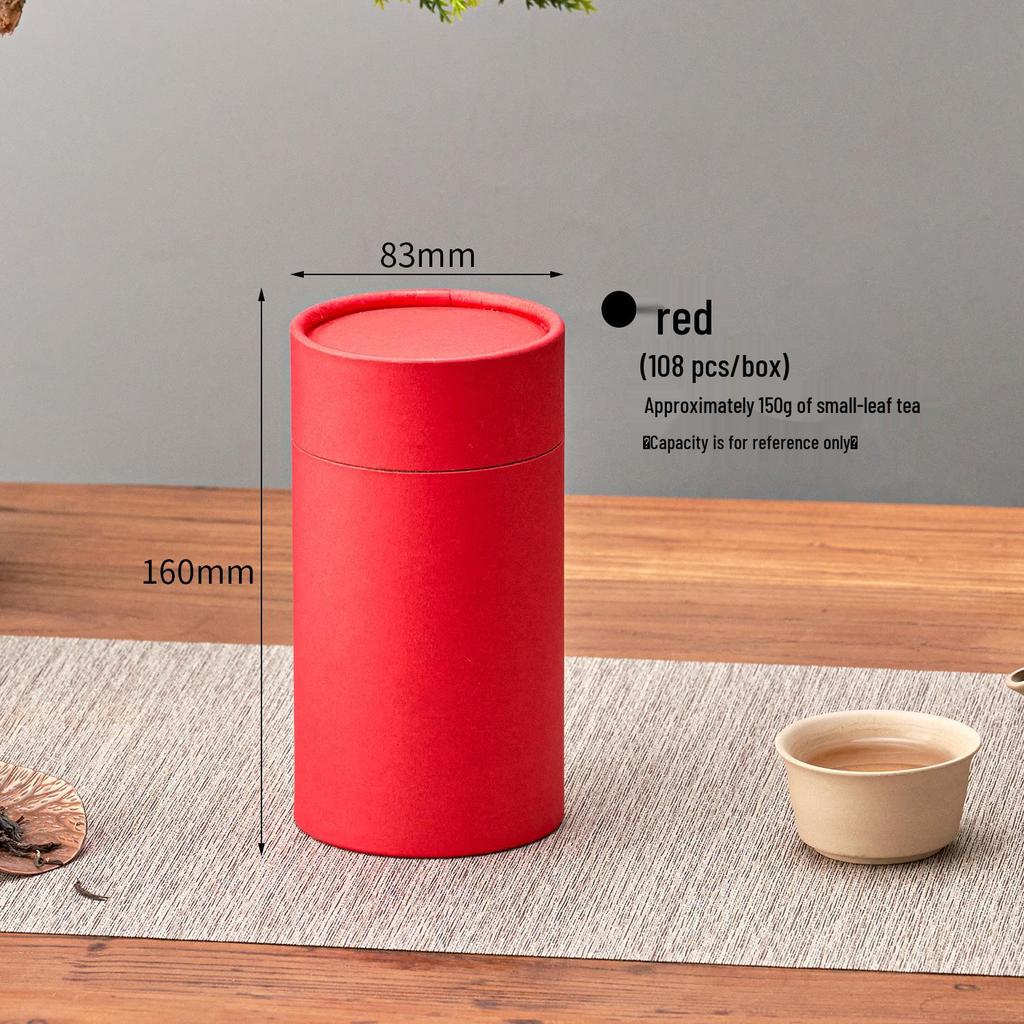 Retro Cowhide Paper Tea Can: Green & White Tea Storage Box