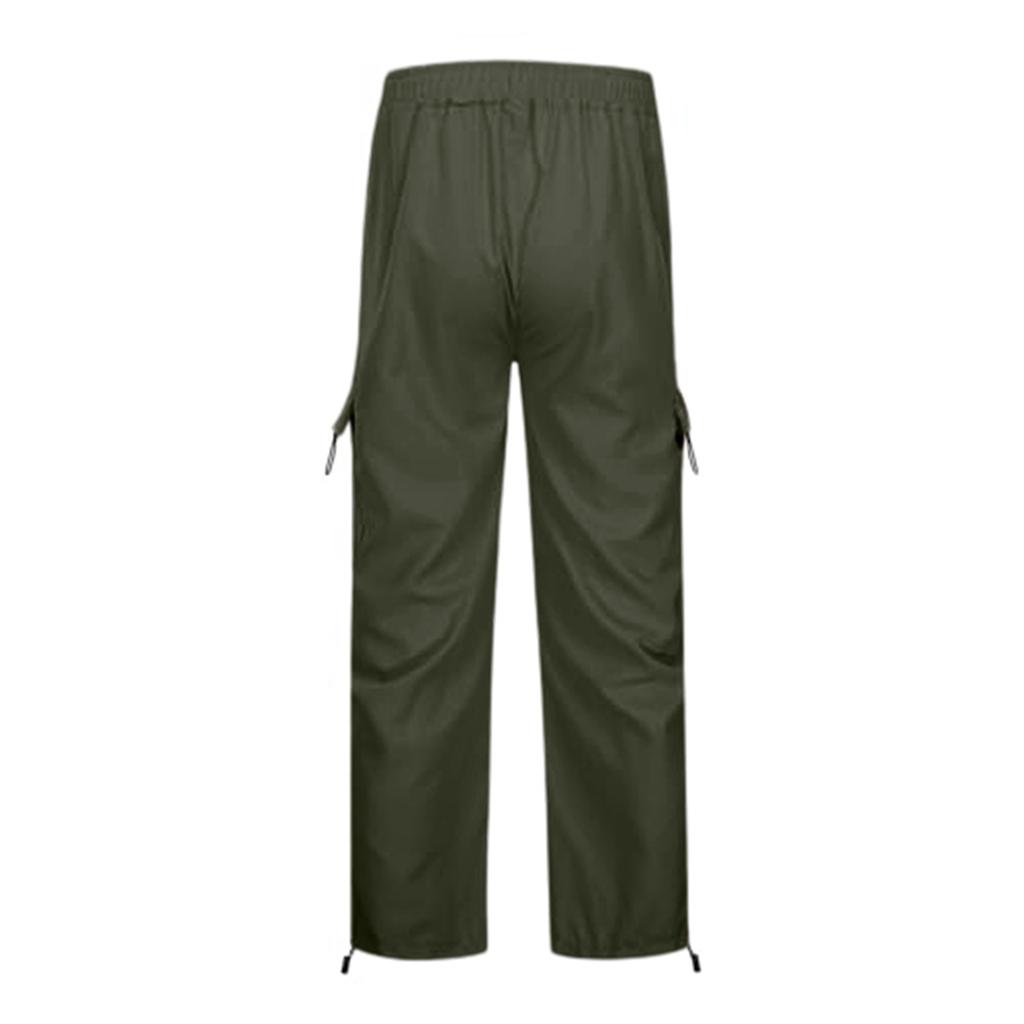 Women's Wide-Leg Athletic Pants with Multiple Pockets, Drawstring and Tapered Ankles
