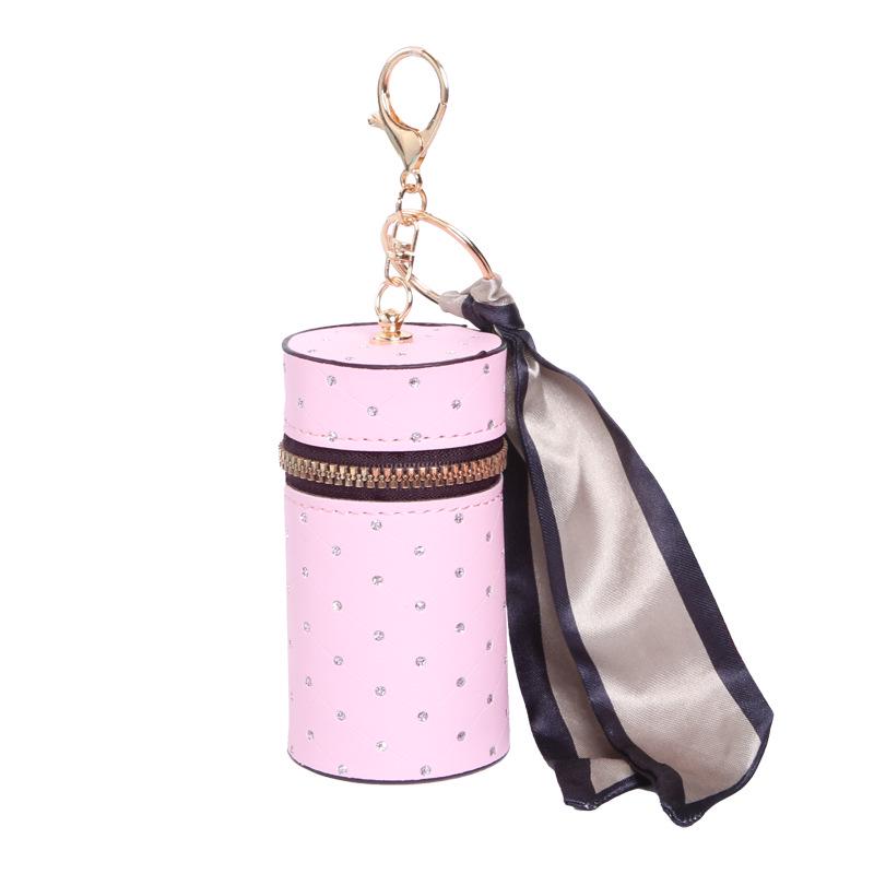 Luxury Vintage Red Mini Coin Purse & Lipstick Keychain Bag