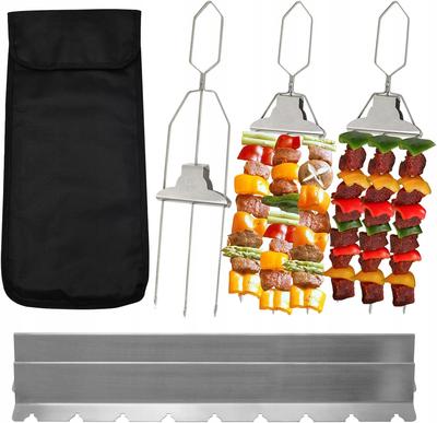 Grill Skewers Kebab Skewers 3 Pcs with Bag Stainless Steel