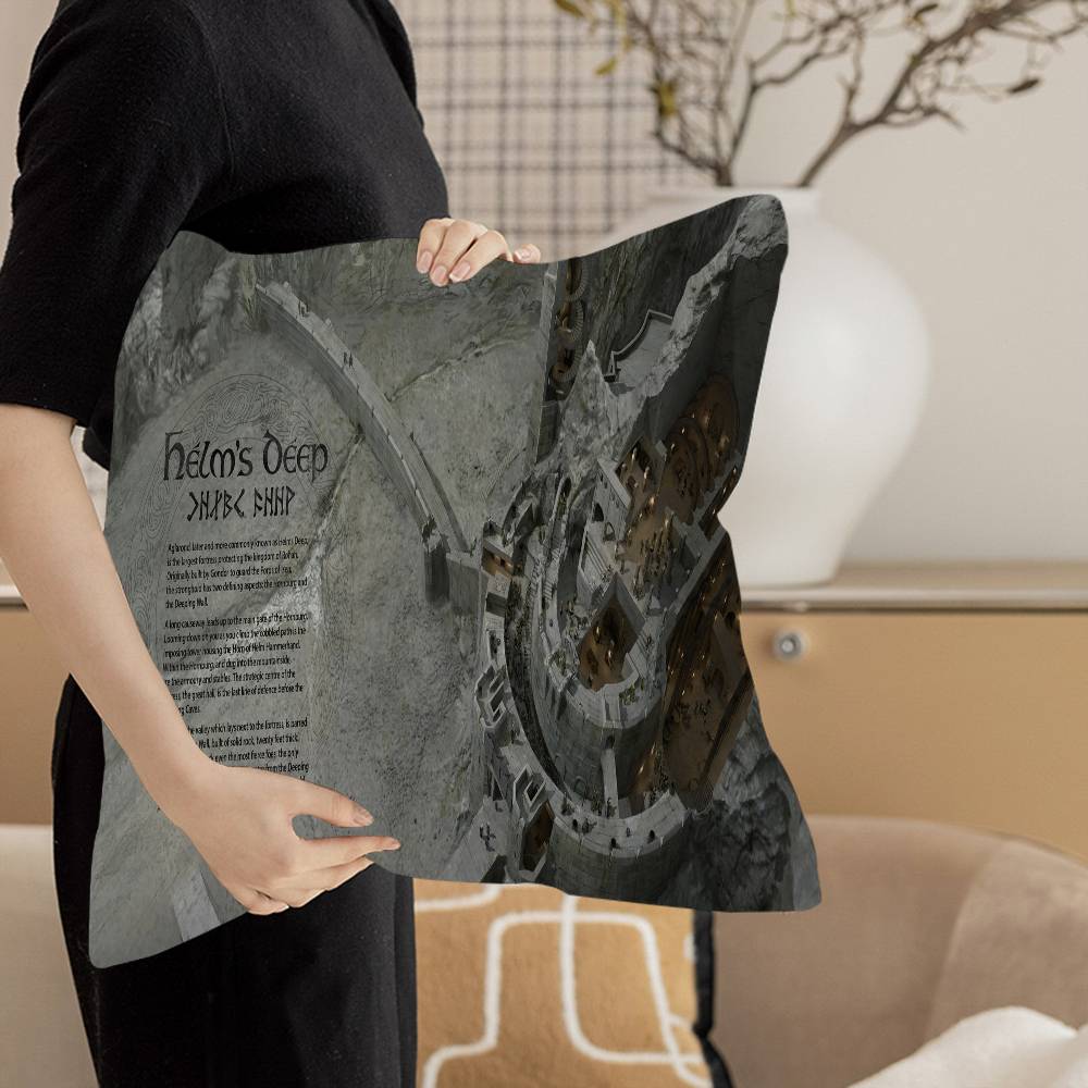 Movie L-Lord O-Of T-The Rings Office Cushion Pillowcase Car Cushion Cover45X45CM Lumbar Pillowcase Sofa Pillowcover