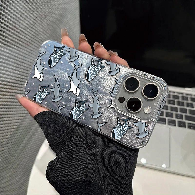 Mode Ocean Star Hai Handyhüllen für 17 16 15 Pro Max 14 13 12 11 16E iPhone Air Senior Federgaze Bumper Cover