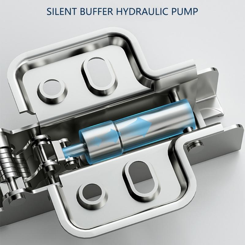 2Pcs Cold Rolled Steel Hydraulic Glass Door Hinges Display Cabinet Hinge Home Wine Cabinet Hardware Accessories