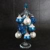 Fourcart Cute Glass Christmas Tree Ornament Set: Ball Tree Snow Blue x 3