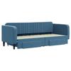 VidaXL Daybed with Trundle and Drawers Blue 80x200 Cm Velvet 3197103