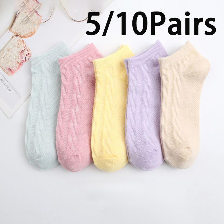 

5/10Пары Женщины Спорт Повседневные Дышащие Носки Удобный Хлопок Девушки Кроссовки Носки