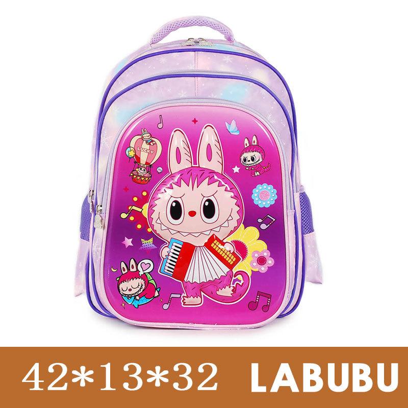 Labubu School Bag Cartoon School Bag Cute 16 Inch Large Capacity 3D Hard Shell School Bag Backpack