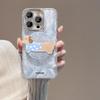 Suitable for IPhone 15, Phone Case 14PRO, Splashed Ink Cute Puppy Magnetic Stand 13, Fully Wrapped Lens Film 12, Gauze X