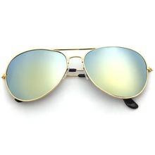 Men Retro Pilot Sunglasses Big Frame Oversized Metal UV400 Reflective Lens Trendy Driving Shades for Women