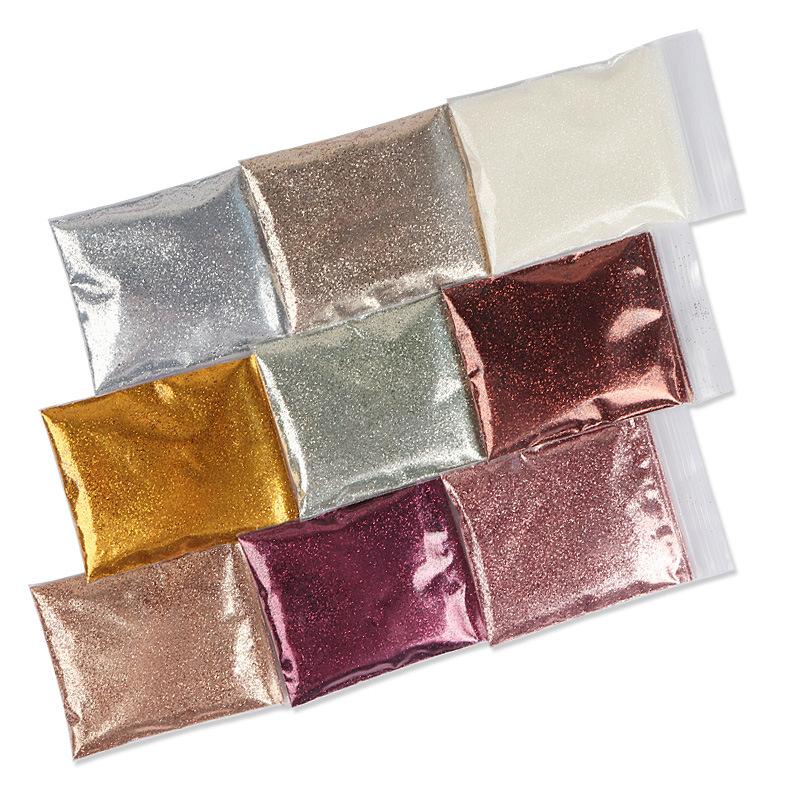 10G/bag 0.2MM Solid Color Nail Glitter Powder Fine Glitter PET Glitter Nail Decoration DIY Filling Material