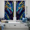 2Pcs Dragon Printed Curtains Stylish And Elegant Window Drapes For Bedroom Office Kitchen Living Room And Study Perfect Home