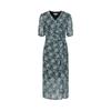 Jiuzi Annacole Elegant Floral Pleated Wrap Dress