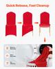 50 Pcs Red Chair Covers, Polyester Spandex Chair Cover, Stretch Slipcovers for Wedding Party Dining Banquet Flat-Front Chair Covers, Fits Chair