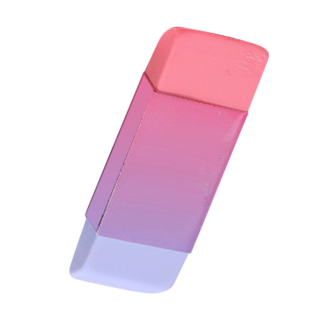 Dual Color Bevel Eraser Students Artists Large Size Block Rubber Eraser for School and Office 80x28mm Dual Color Bevel