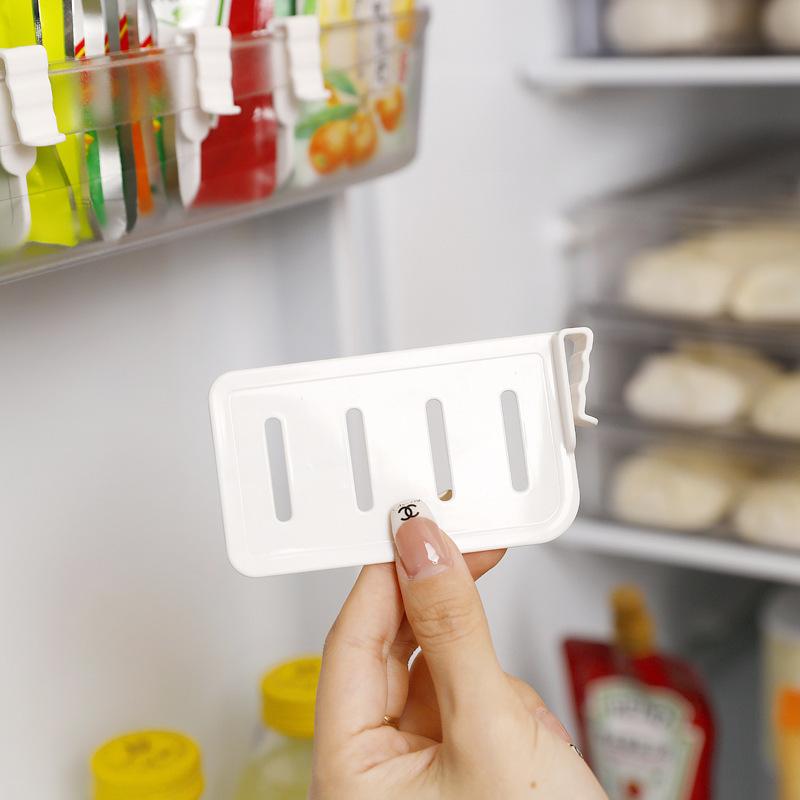 4 Pcs Refrigerator Side Door Snap-On Snacks & Drinks Adjustable Dividers