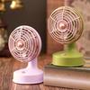 Mini Desk Fan USB Rechargeable Single Speed Personal Table Fan Adjustable 90 Degree Head Tilt Quiet Fan for Bedside Desktop
