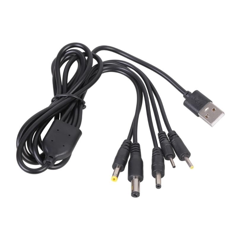 5V USB To 5.5x2.1mm 4.0x1.7mm 2.0x0.6mm 2.5x0.7mm 3.5x1.35mm Charging Cable for Electric Toothbrush Desk Lamp Use
