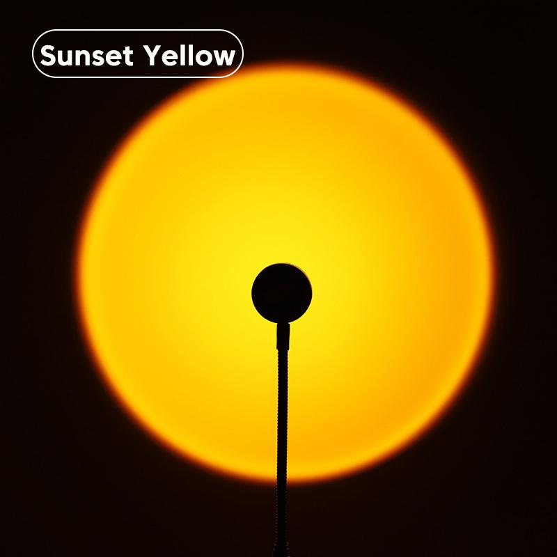 

USB цветной светильник заката, светодиодный мини-неоновый телефон, проекция для селфи, спальни, светильник для фотосъемки, настенный светильник, украшение Sunset yellow