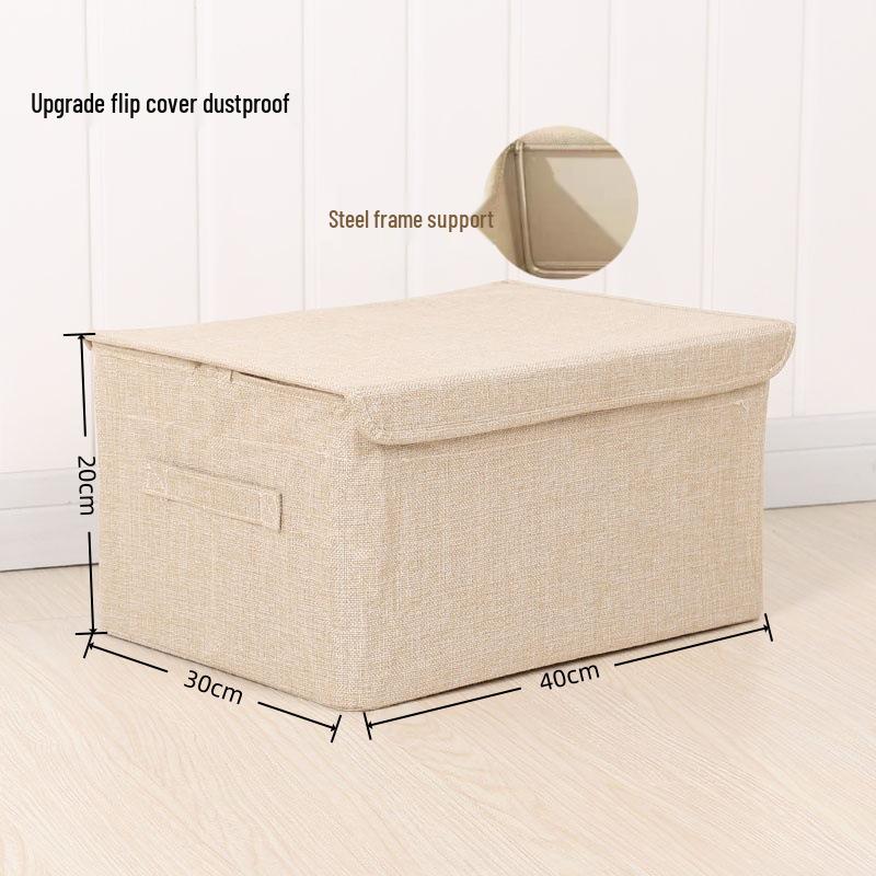 Tianshan Cotton & Linen Sock Box: Foldable, Washable Drawer-Style Wardrobe Organizer