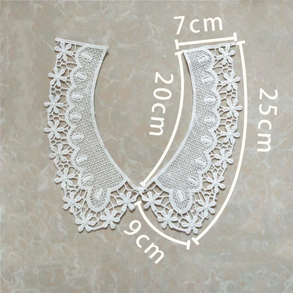 Clothing Accessories Milk Silk Hollow Lace Embroidery Diy Collar Sewing Lace Clothes Neckline Accessories Decoration