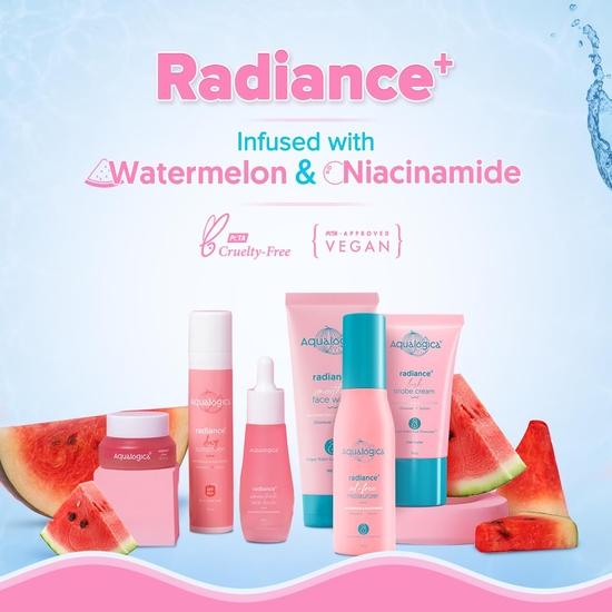 Aqualogica Radiance+ Oil-Free Moisturizer z arbuzem i niacynamidem do głęboko odżywionej skóry mieszanej, beztłuszczowy - 100g