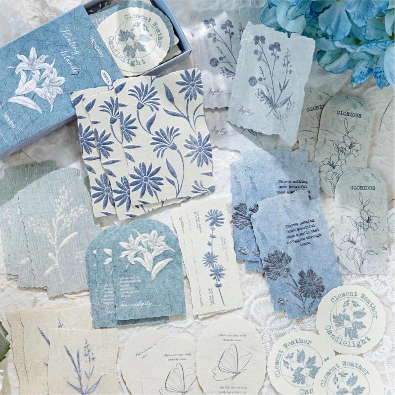 30pcs/pack Vanilla Paper Stickers Creative Scrapbooking Collage Junk Journal Diy Texture Material for Craft Making