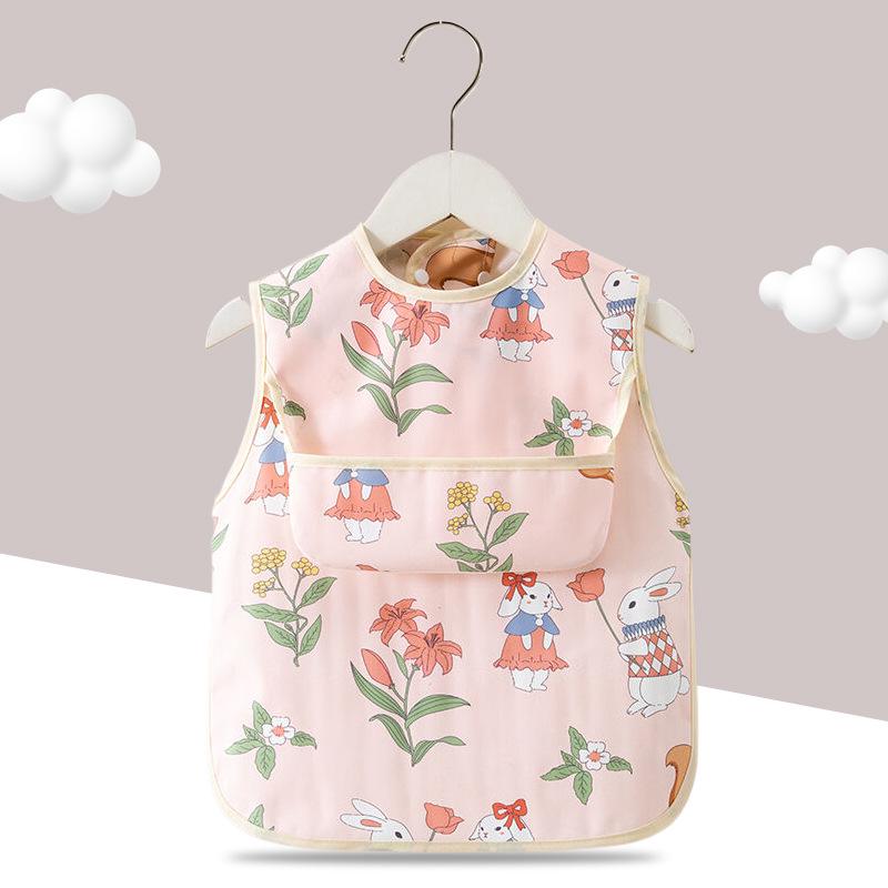 Waterproof Baby & Toddler Smock Bib for Eating & Kindergarten Activities