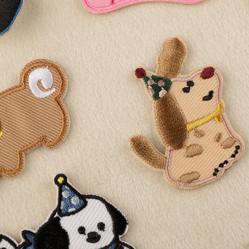 Tecknad Valp Självhäftande Broderimärke – Klädesaccessoar