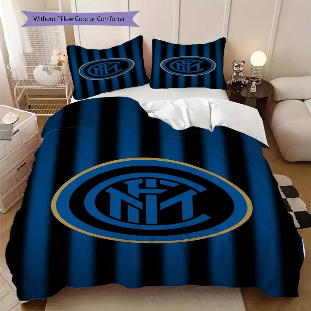 Eredità Inter: Set da tre pezzi Pride Blu Nero (1 * copripiumino + 2 * federa, senza nucleo) Set biancheria da letto regalo di Natale compleanno