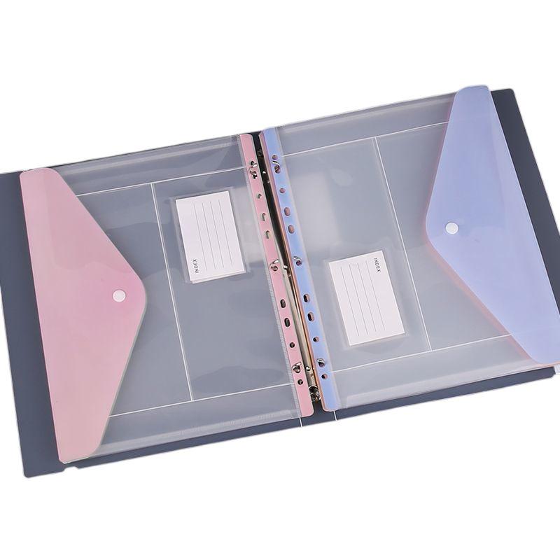 Korean Style 11-Hole Transparent File Pocket for Student Exams, Office Documents, and Pregnancy Checkup Archives.