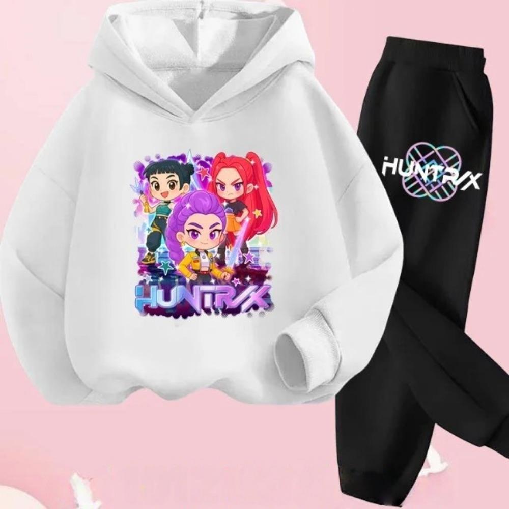 KPop Demon Hunters Printed Children's Clothing Y2K Hoodies+Pants Sports Sets KPop Demon Hunters Korean  Hoody Suit