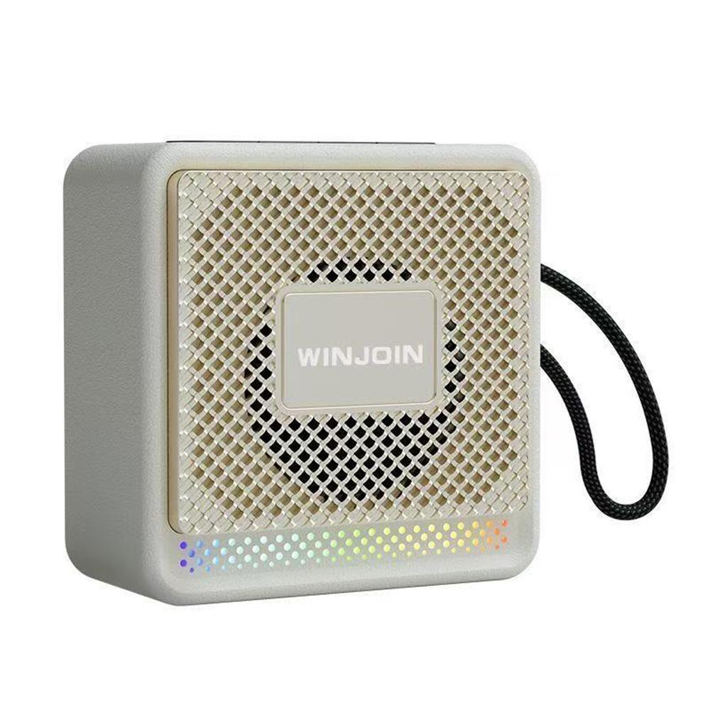 

RGB Lighting Effect Bluetooth Speaker Built-in FM Radio Desktop Computer Speaker Mini Speakers бежевий