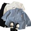 Boys' Shirts Spring And Autumn New Children'S Foreign-Style Plaid Long-Sleeved Shirts Huzhou Zhili Children'S Clothing