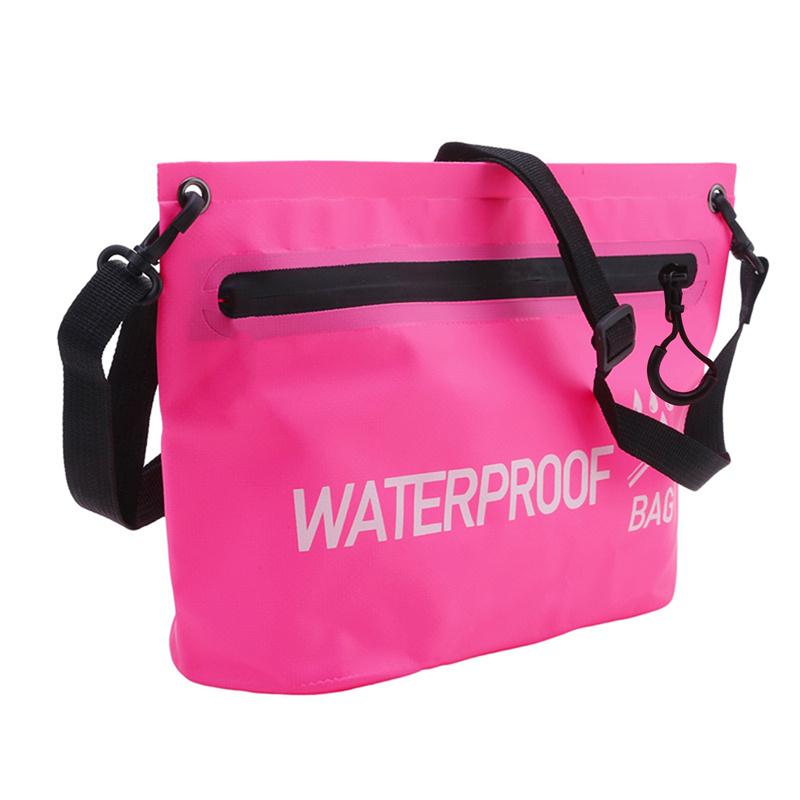 

Large Capacity Cosmetic Bag Portable Cosmetic Shoulder Waterproof Multifunctional Swimming Outdoor Travel Washing Bag рожевий
