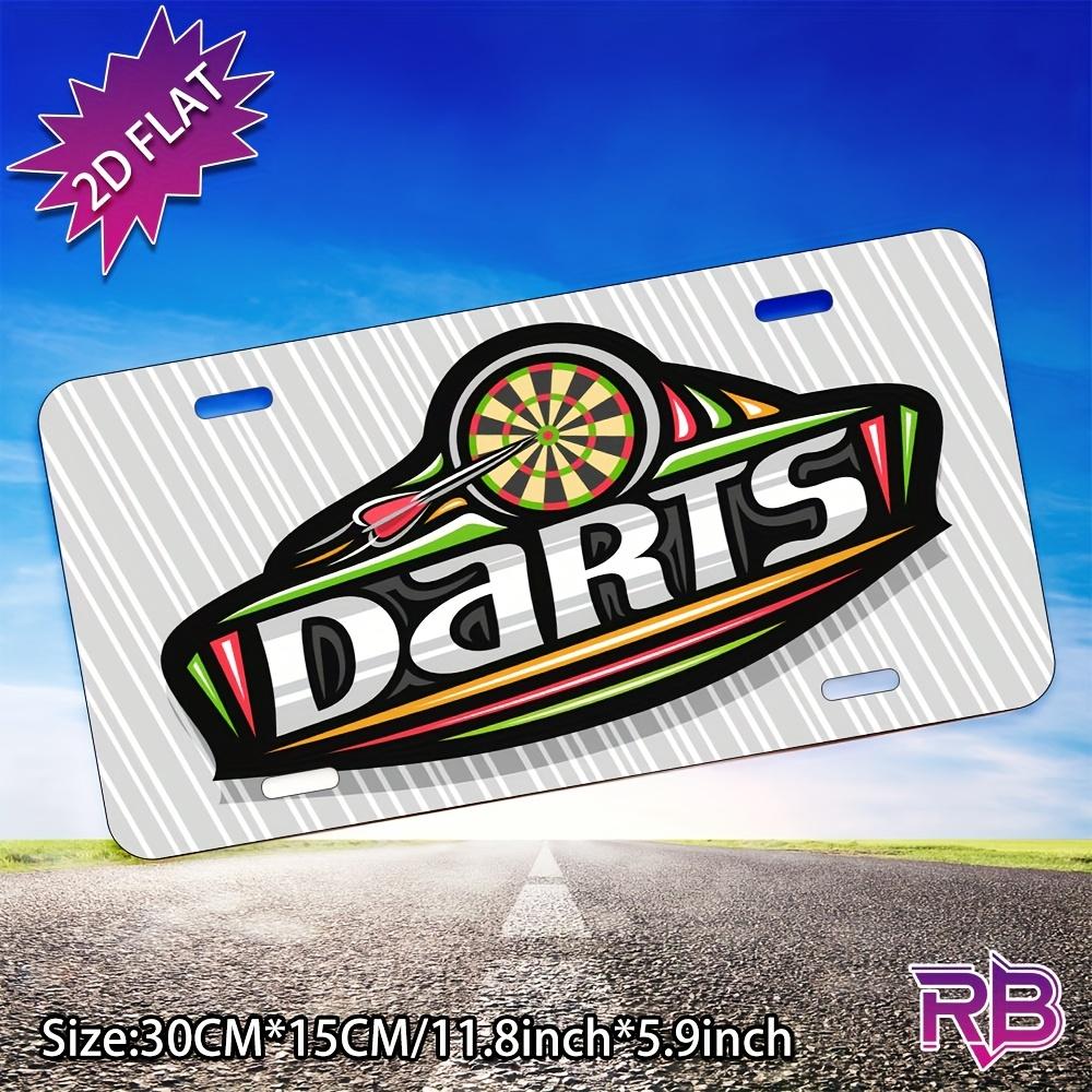 

Darts Target Game D Flat Aluminum Tin Sign for Bar Garage Man Cave Game Room Wall Decor 15x30cm(5.9x7.8inch)